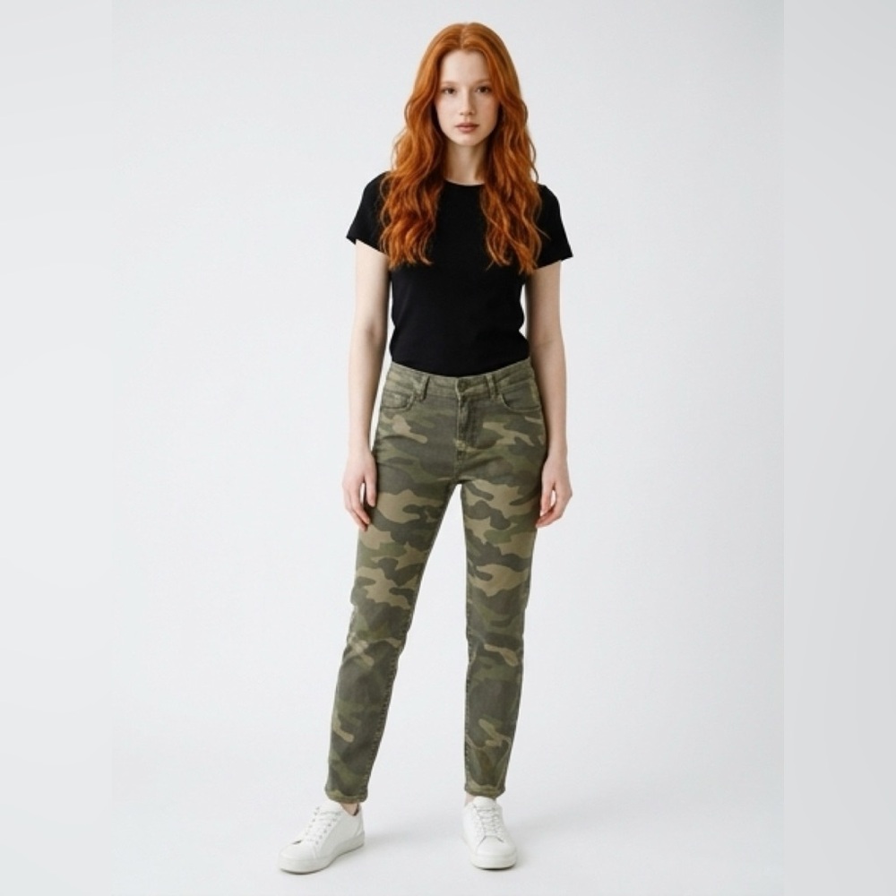 Zara Olive Camouflage Pants